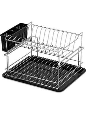 Evistro 2 Katlı Tabaklık Bulaşıklık Krom Ayrı Ayrı Da Kullanılabilir