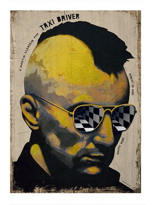 Tablomega Taxi Driver Art Mdf Poster