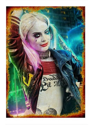 Tablomega Renkli Harley Quinn Art Mdf Tablo