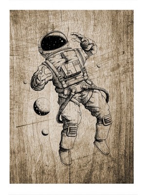 Tablomega Astronot Mdf Poster