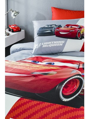 Özdilek Cars Piston Cup Tek Kişilik Disney Lisanslı Lastikli Fitted Çarşaf Çocuk Nevresim Takımı