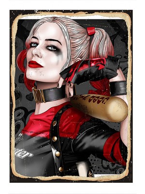 Tablomega Harley Quinn Hediyelik Ahşap Tablo
