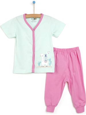 Hello Baby Basic Kız Bebek Baharlık Kısa Kol Çıtçıtlı Pijama Takımı