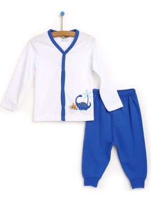 Hello Baby Basic Erkek Bebek Baharlık Çıtçıtlı Pijama Takımı