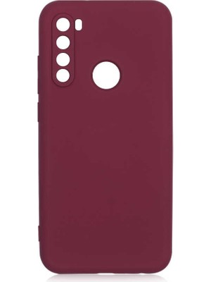 Dlrcase Xiaomi Redmi Note 8 Kılıf Mara Silikon Mat Soft Kamera Korumalı Lansman Mürdüm