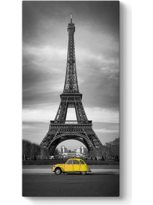Tabloshop Eyfel ve Sarı Araba Tablosu - Tabloshop