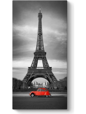 Tabloshop Eyfel Kulesi ve Kırmızı Araç Tablosu - Tabloshop