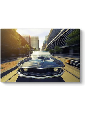 Tabloshop Mavi Mustang Tablosu - Tabloshop