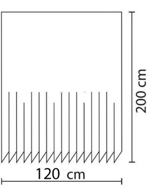 Zethome 7359 Tropik Duş Perdesi Tek Kanat 1X120X200