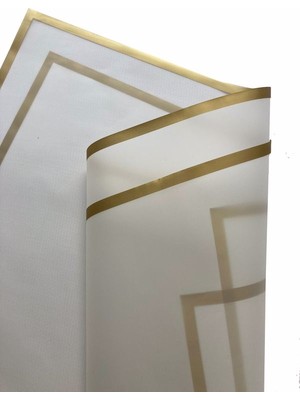 Buketlik Çiçek Ambalajı Krem-Beyaz (20 Adet - 58X58 Cm)