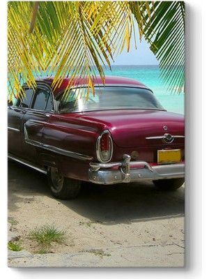 Tabloshop Küba Sahili ve Araba Tablosu