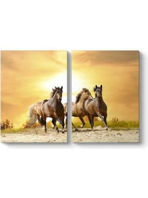 Tabloshop Gün Batımı Atlar Tablosu