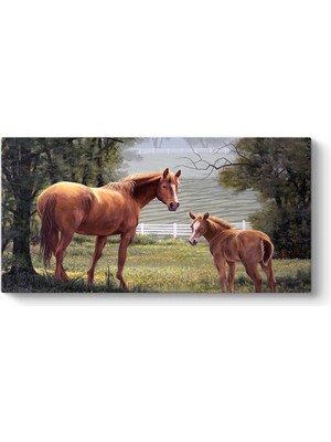 Tabloshop Yağlıboya Atlar Tablosu