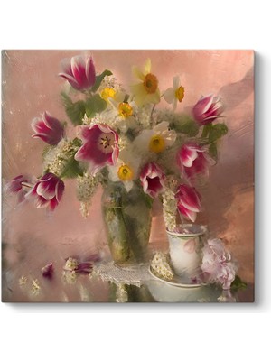 Tabloshop Eski Çiçek Vazo I Tablosu