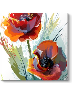 Tabloshop Çizgisel Çiçekler Tablosu