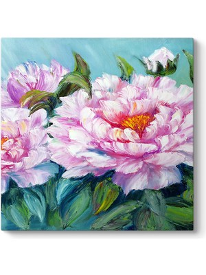 Tabloshop Sanatsal Pembe Çiçekler Tablosu