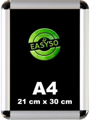 Easyso Display A4 Alüminyum Çerçeve Rondo Köşe (21X30) 25 mm
