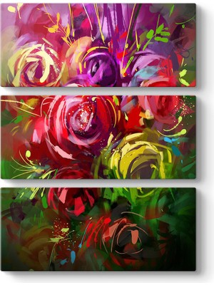 Tabloshop Soyut Gül Buketi Tablosu