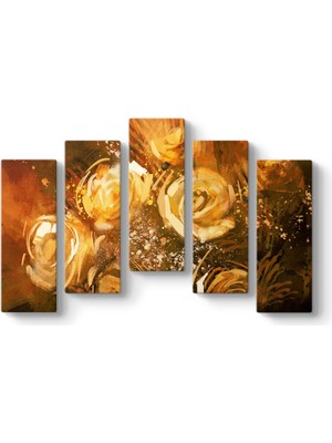 Tabloshop Soyut Sarı Gül Buketi Tablosu