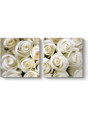 Tabloshop Beyaz Gül Buketi Tablosu