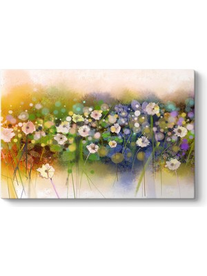 Tabloshop Sanatsal Çiçek Tarlası Tablosu
