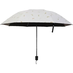 Dayanıklı Güneş Yağmur Rüzgar Geçirmez Şemsiye - Beyaz (Yurt Dışından)