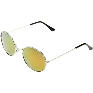 Oval Retro UV400 Uv Koruma Metal Çerçeve Ac Lens Güneş Gözlüğü Gümüş Kırmızı (Yurt Dışından)