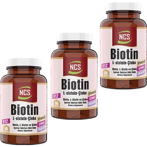 Biotin 2500 Mcg L Sistein Çinko 60 Tablet 3 Kutu