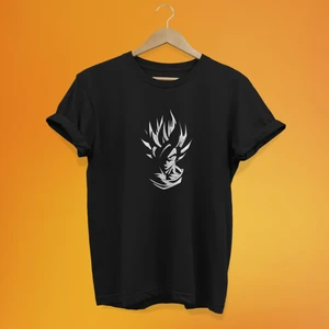 Goku Baskılı %100 Pamuk Oversize T-Shirt Büyük Beden Tişört