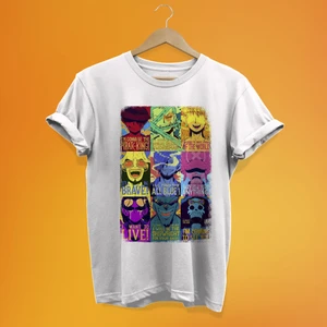 One Piece Baskılı %100 Pamuk Oversize T-Shirt Büyük Beden Tişört