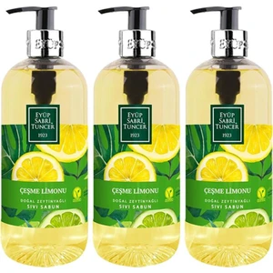 Eyüp Sabri Tuncer Doğal Zeytinyağlı Sıvı Sabun Çeşme Limonu 500  ml x 3