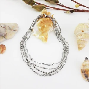 Gümüş Kaplama Kadın Zincir Halhal