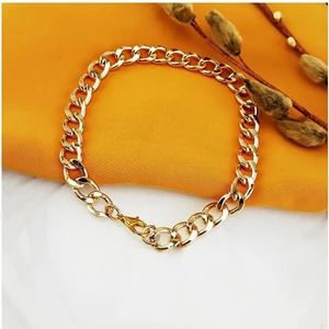 Altın Kaplama Kadın Kalın Zincir Choker Kolye