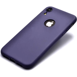 Case 4U Apple iPhone XR 6.1 Kılıf Klasik Mat Renkli Yumuşak Premier Silikon Lacivert