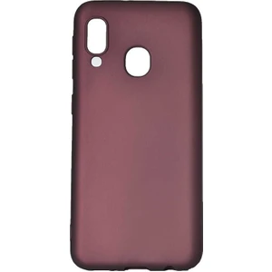 Case 4U Samsung Galaxy A20E Kılıf Klasik Mat Renkli Yumuşak Premier Silikon Mürdüm