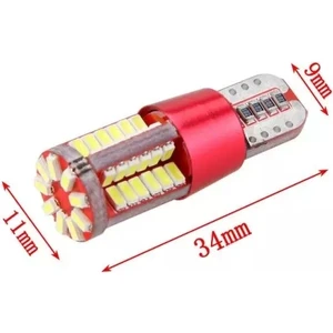 Gürler Oto Aksesuar Canbus T10 LED Ampul 4 Adet Park LED Plaka LED Tavan LED 57 Ledli Beyaz Renk