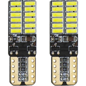 Gürler Oto Aksesuar T10 LED Ampül 24-Ledli 12V 5W Park LED Plaka LED Tavan LED Beyaz 2 Adet