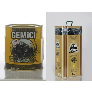 Gurme Siyah Zeytin (2 Kg) ve Natürel Sızma Zeytinyağı (5 Lt)