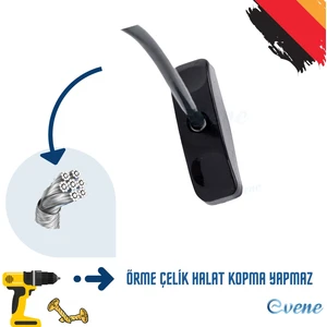 Siyah Pencere Kilidi Halatlı Çocuk Güvenlik Emniyet Hırsız Pimapen Pvc Kapı Bebek Pimapen Kilidi