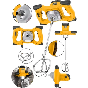 Alman B-01 3000 W 6 Kademe Devir Ayarlı Elektirikli Alçı Boya ve Harç Karıştırıcı Mikser Sarı