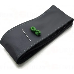 Gürler Oto Aksesuar Dikmeli Deri Direksiyon Kılıfı Yeşil Ipli Soft Esnek Kokusuz Standart 38CM