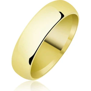 5 mm Düz Bombeli Gold Gümüş Alyans