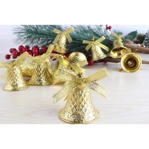 Beysüs Yılbaşı Çam Ağacı Süsü Çan Gold 4 cm Sarı Kurdelalı