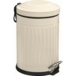 Vintage Çöp Kovası Çizgili Krem 12 Lt