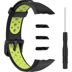 Huawei Band 6 / Honor Band 6 İçin Nefes Silikon Kayışı (Yurt Dışından)