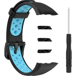 Huawei Band 6 / Honor Band 6 İçin Nefes Silikon Kayışı (Yurt Dışından)