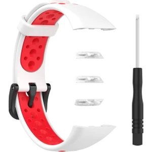 Huawei Band 6 / Honor Band 6 İçin Nefes Silikon Kayışı (Yurt Dışından)