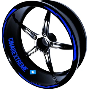 Çınar Extreme 3 Parça Tasarımlı Reflektif Mavi Jant Şeridi Sticker Çınar Extreme