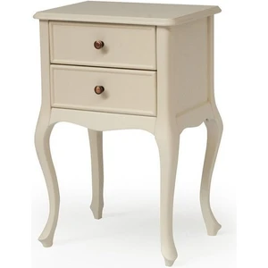 Roys Ahşap 2 Çekmeceli Masif Lake Krem Komodin Telefonluk