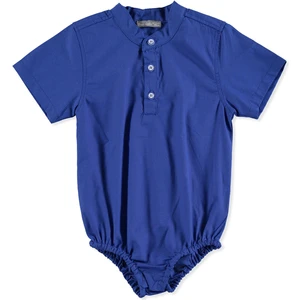 Yaz Erkek Bebek Glu Glu Balık Poplin Kısa Kol Polo Yaka Tek Body